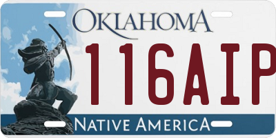 OK license plate 116AIP