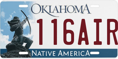 OK license plate 116AIR