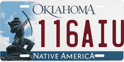 OK license plate 116AIU