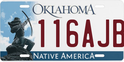OK license plate 116AJB