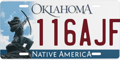 OK license plate 116AJF