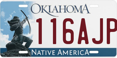 OK license plate 116AJP