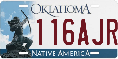 OK license plate 116AJR