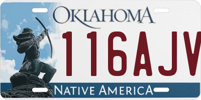OK license plate 116AJV