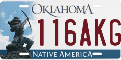 OK license plate 116AKG