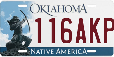 OK license plate 116AKP