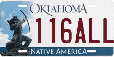 OK license plate 116ALL
