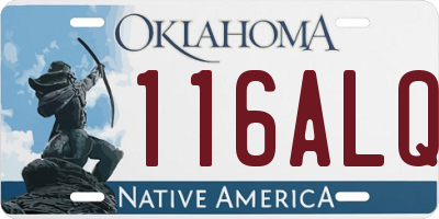 OK license plate 116ALQ