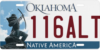 OK license plate 116ALT