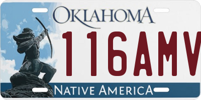 OK license plate 116AMV