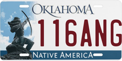 OK license plate 116ANG