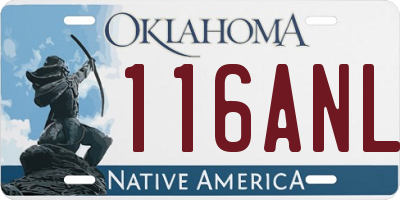 OK license plate 116ANL