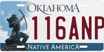 OK license plate 116ANP
