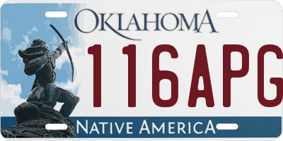 OK license plate 116APG