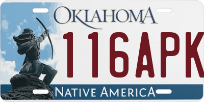 OK license plate 116APK
