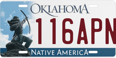 OK license plate 116APN