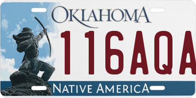 OK license plate 116AQA