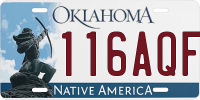 OK license plate 116AQF