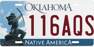 OK license plate 116AQS