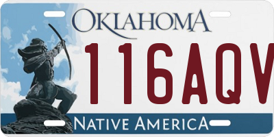 OK license plate 116AQV