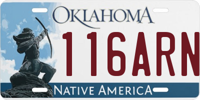 OK license plate 116ARN