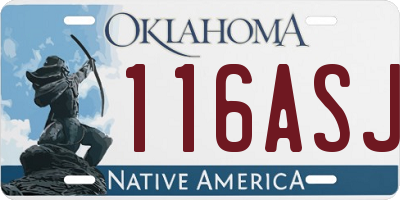 OK license plate 116ASJ