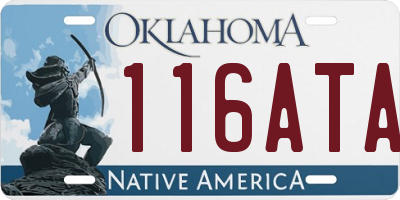OK license plate 116ATA