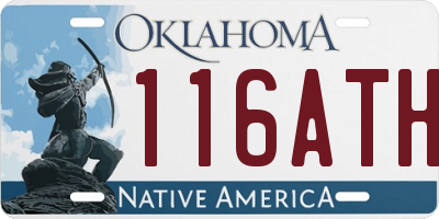 OK license plate 116ATH