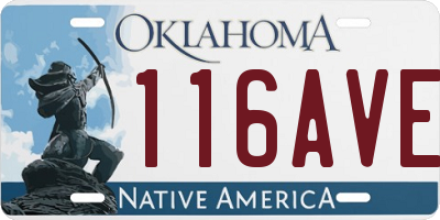 OK license plate 116AVE