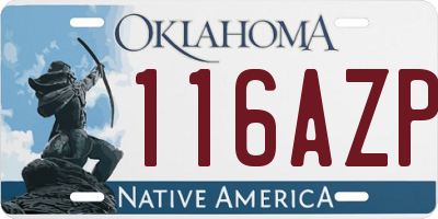 OK license plate 116AZP