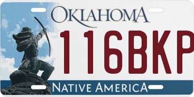 OK license plate 116BKP