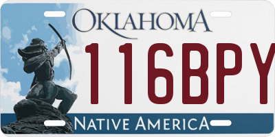 OK license plate 116BPY