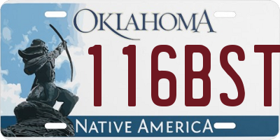 OK license plate 116BST