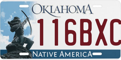 OK license plate 116BXC