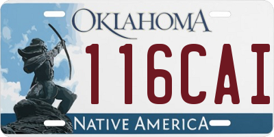 OK license plate 116CAI
