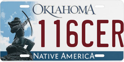 OK license plate 116CER