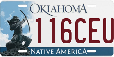 OK license plate 116CEU