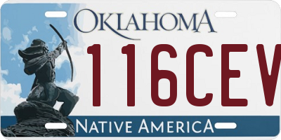 OK license plate 116CEV