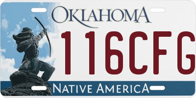 OK license plate 116CFG