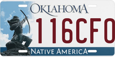 OK license plate 116CFO