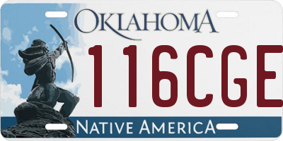 OK license plate 116CGE