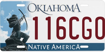 OK license plate 116CGO
