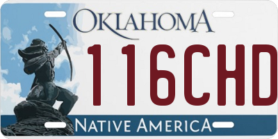 OK license plate 116CHD