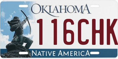 OK license plate 116CHK