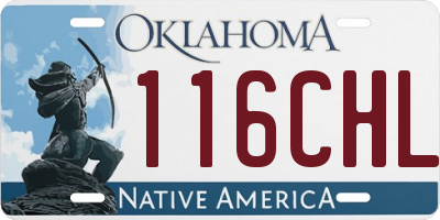 OK license plate 116CHL