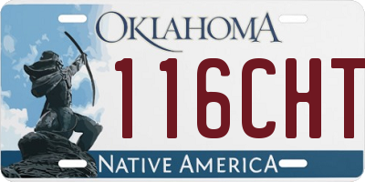 OK license plate 116CHT