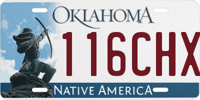 OK license plate 116CHX