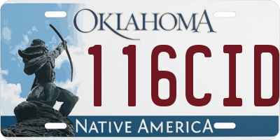 OK license plate 116CID