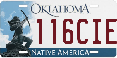 OK license plate 116CIE