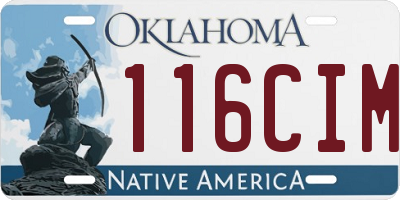 OK license plate 116CIM